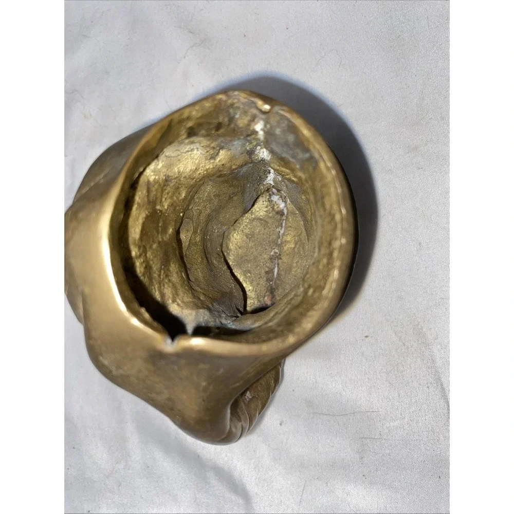 Vintage Solid Brass Pirate Head Jug Mug Barware Whisky Spirit Nautical